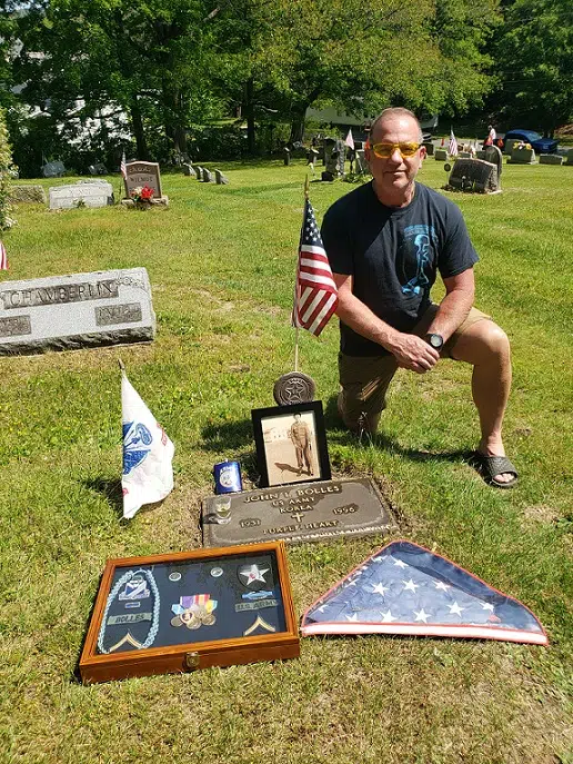 Michael At Dad’s Final Resting Place