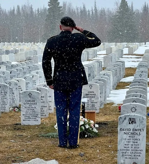 SFC Michael Bolles, Paying Honors to Brother in Law Richard Conklin at Joint Base Richardson-Elmendorf