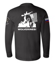 "WOLVERINES" (Back Design) Men's / Unisex Black Long Sleeve Tee
