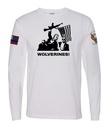 "WOLVERINES" (Front Design) Men's / Unisex White Long Sleeve Tee