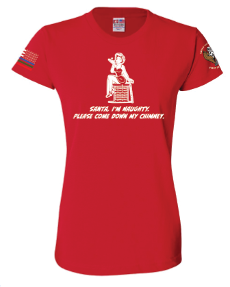 "Santa, I'm Naughty" Women's Red Long Sleeve Tee