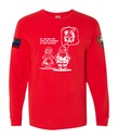 "Santa Stuffing Stockings" Men's Red Long Sleeve Tee