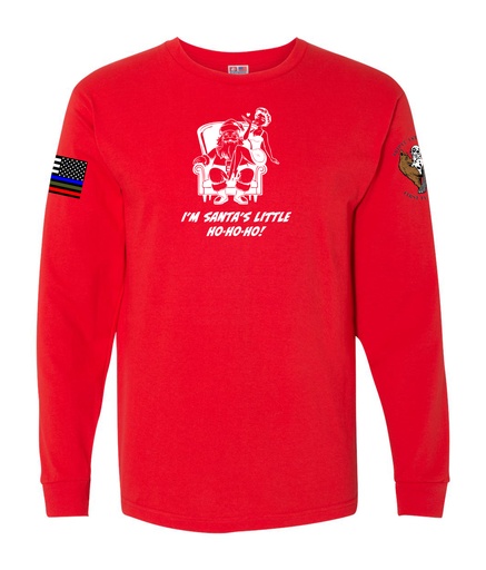 "I'm Santa's Little Ho-Ho-Ho" Women's Red Long Sleeve Tee