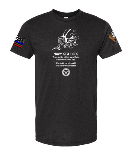 "Sea Bees" Men's Fine-Jersey Tee: 