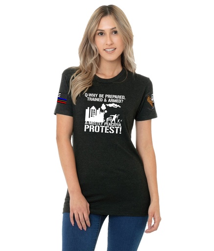 "Mostly Peaceful Protest" Women's Fine-Jersey Tee