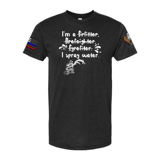 Firefighter / I Spray Water" Men's Fine-Jersey Tee
